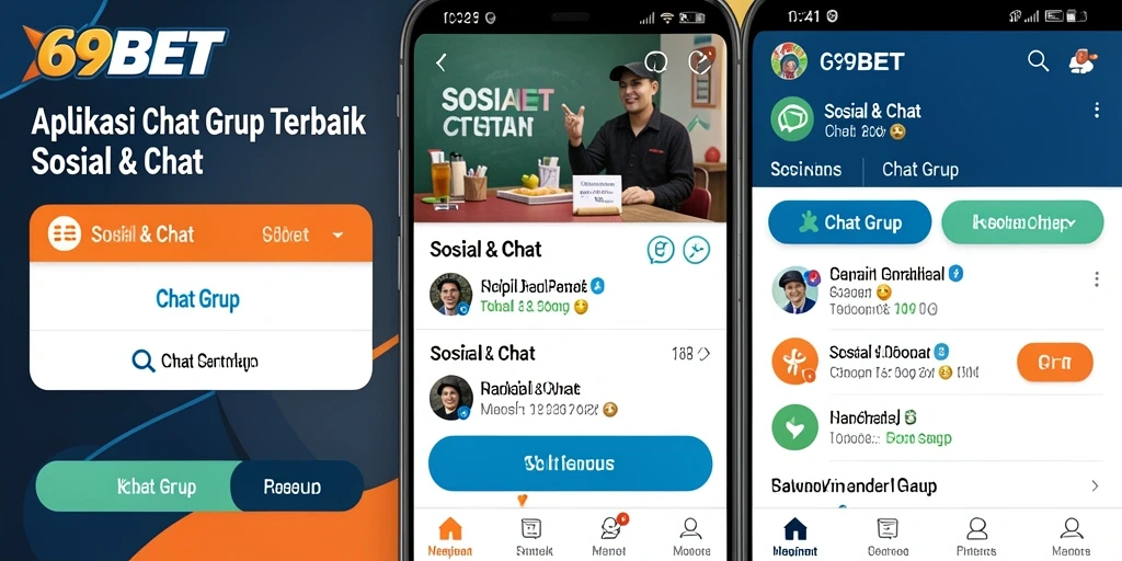 Tampilan antarmuka Chat Grup 69BET yang menarik dan fungsional.