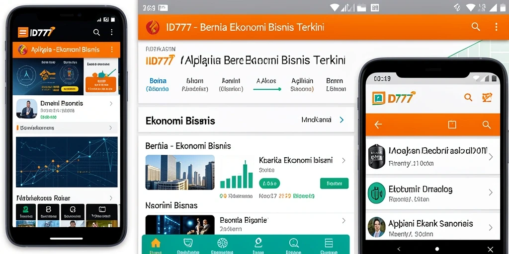 Antarmuka aplikasi ID777 yang ramah pengguna untuk berita ekonomi.