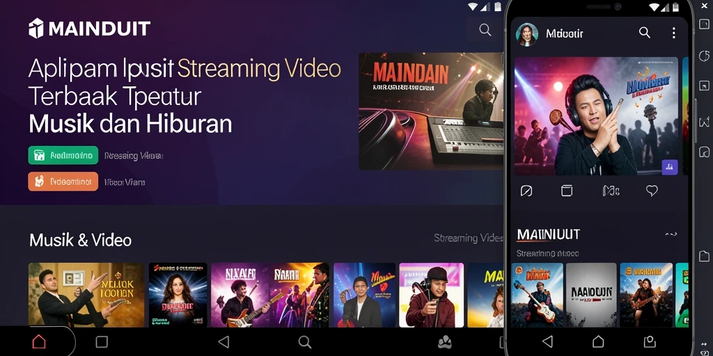 Antarmuka MAINDUIT yang mudah digunakan untuk streaming video.
