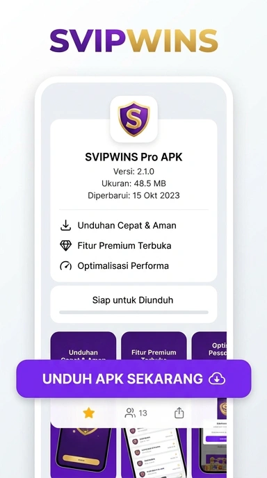 Tampilan halaman APK svipwins